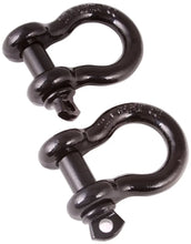 Load image into Gallery viewer, Rugged Ridge 3/4in Black D-Shackles - Black Ops Auto Works