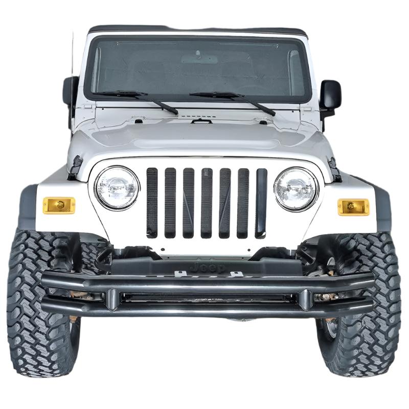 Rugged Ridge 3in Double Tube Bumper 76-06 Jeep CJ / Jeep Wrangler - Black Ops Auto Works