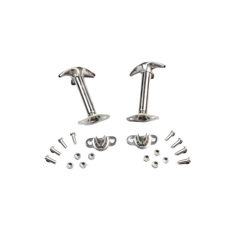 Rugged Ridge 41-95 Jeep CJ / Jeep Wrangler Hood Catch Kit Stainless - Black Ops Auto Works