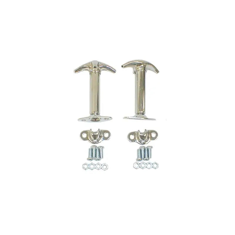 Rugged Ridge 41-95 Jeep CJ / Jeep Wrangler YJ Chrome Hood Catch Set - Black Ops Auto Works