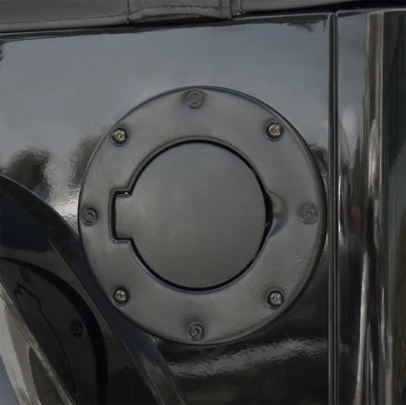 Rugged Ridge 97-06 Jeep Wrangler TJ Black Non-Locking Gas Cap Door - Black Ops Auto Works