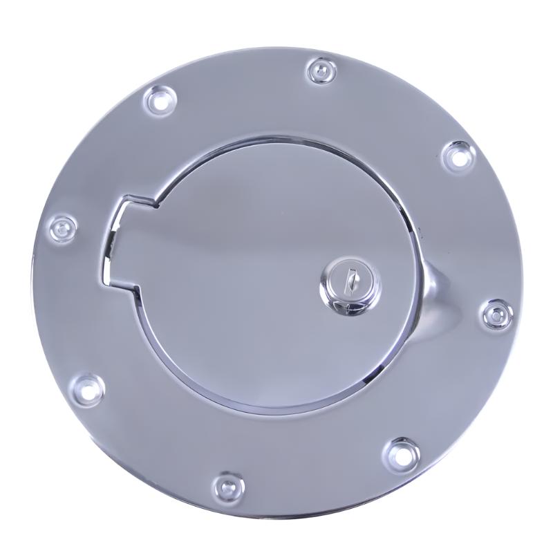 Rugged Ridge 97-06 Jeep Wrangler TJ Stainless Steel Locking Gas Cap Door - Black Ops Auto Works