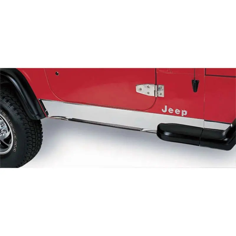 Rugged Ridge 97-06 Jeep Wrangler TJ Stainless Steel Rocker Panel Cover - Black Ops Auto Works
