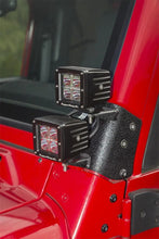 Load image into Gallery viewer, Rugged Ridge 97-06 Jeep Wrangler TJ Textured Black Dual A-Pillar Light Mount - Black Ops Auto Works