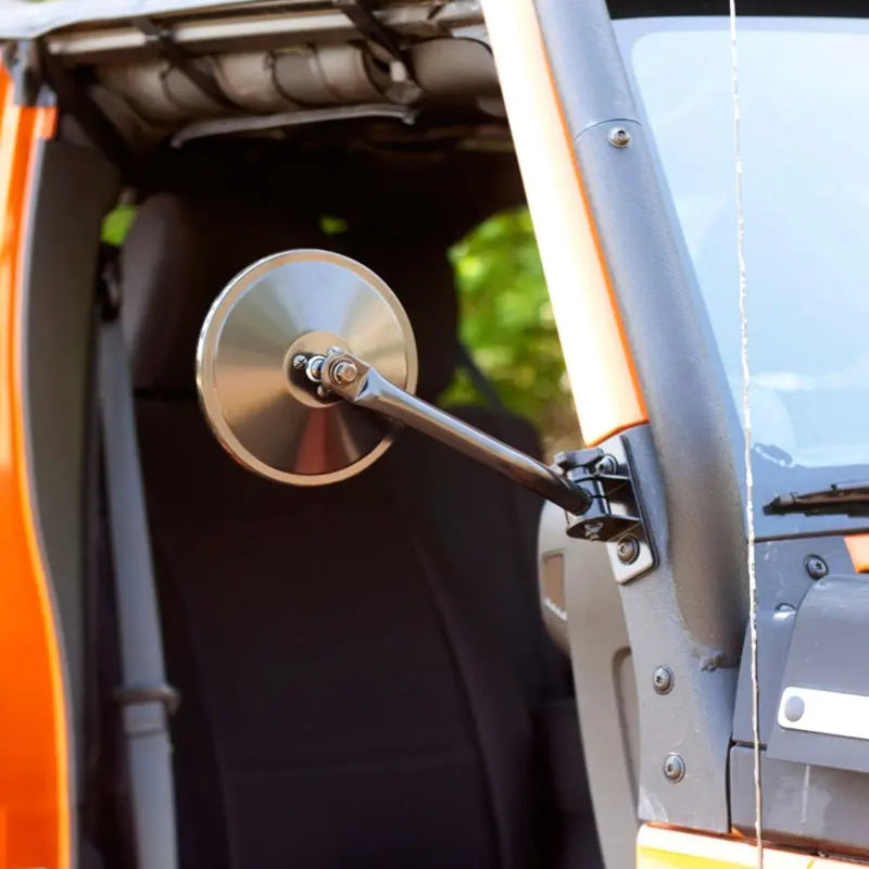 Rugged Ridge 97-18 Jeep Wrangler Black Round Quick Release Mirror - Black Ops Auto Works