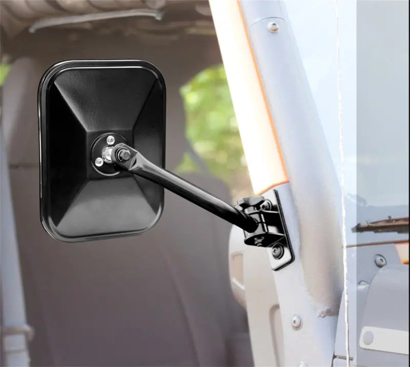 Rugged Ridge 97-18 TJ JK Black Rectangular Quick Release Mirrors - Black Ops Auto Works
