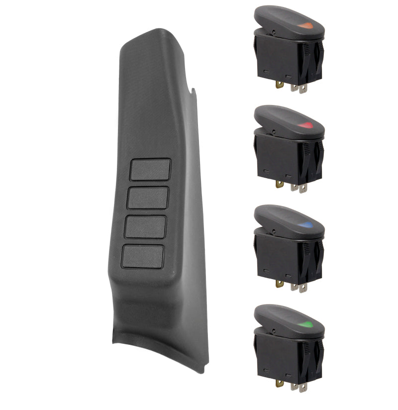 Rugged Ridge A-Pillar Switch Pod Kit Black LHD 07-10 (JK) - Black Ops Auto Works