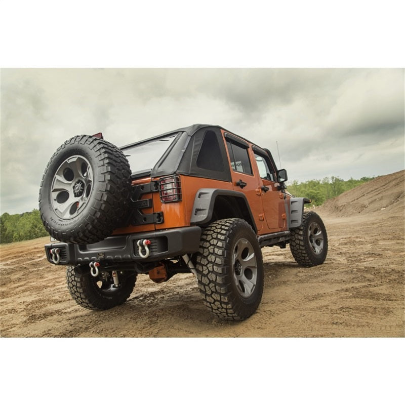 Rugged Ridge Bowless Soft Top Black Diamond 4-Door 07-18 Jeep Wrangler JK - Black Ops Auto Works