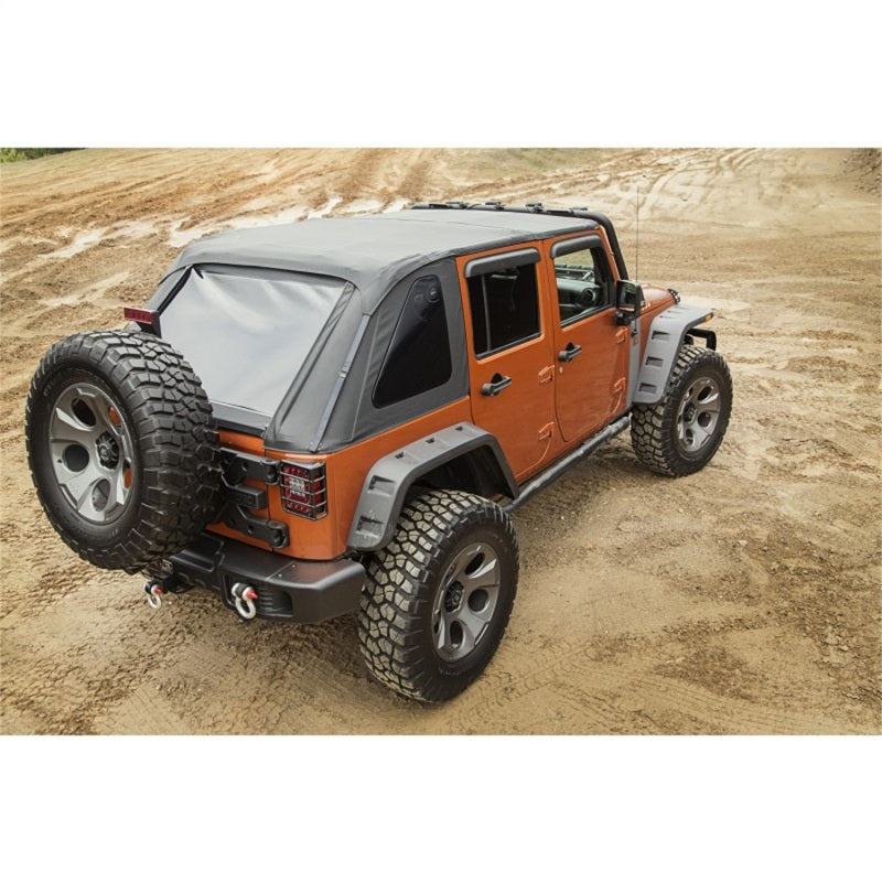 Rugged Ridge Bowless Soft Top Black Diamond 4-Door 07-18 Jeep Wrangler JK - Black Ops Auto Works