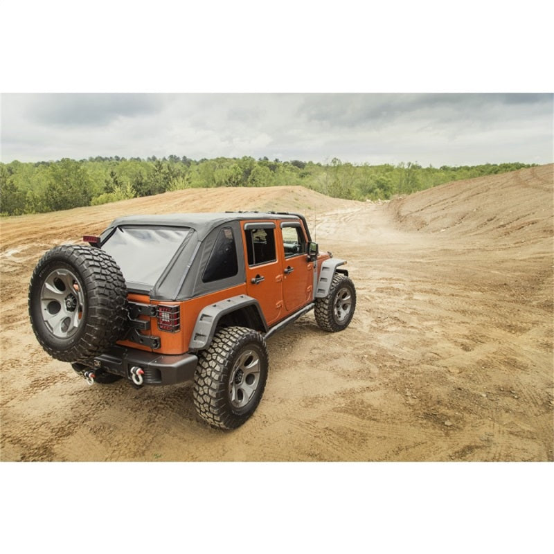 Rugged Ridge Bowless Soft Top Black Diamond 4-Door 07-18 Jeep Wrangler JK - Black Ops Auto Works