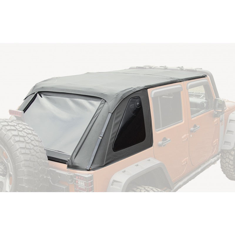Rugged Ridge Bowless Soft Top Black Diamond 4-Door 07-18 Jeep Wrangler JK - Black Ops Auto Works