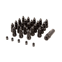 Load image into Gallery viewer, Rugged Ridge Bullet Lug Nut and Valve Stem Cap Kit Black 1/2-20 - Black Ops Auto Works