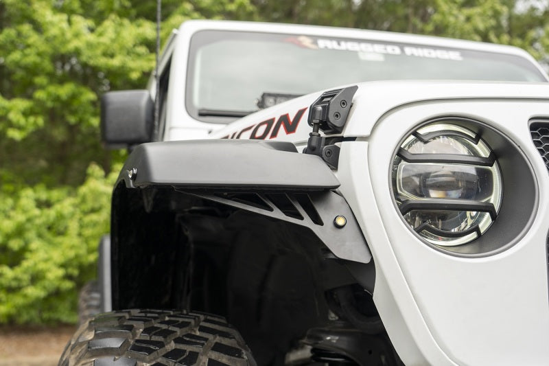 Rugged Ridge Chop Brackets Front Fender 18-20 Jeep Wrangler JL/JT Rubicon - Black Ops Auto Works