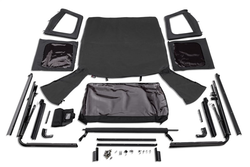 Rugged Ridge Complete Soft Top w/Black Frame 76-95 Jeep Wrangler CJ/YJ - Black Ops Auto Works