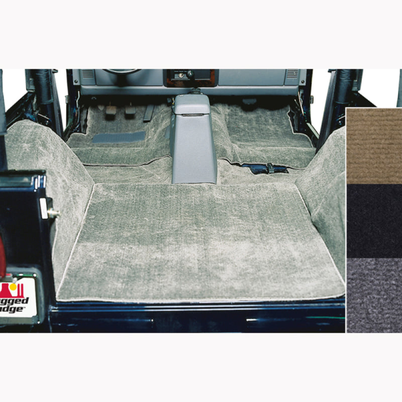Rugged Ridge Deluxe Carpet Kit Gray 76-95 Jeep CJ / Jeep Wrangler Models - Black Ops Auto Works