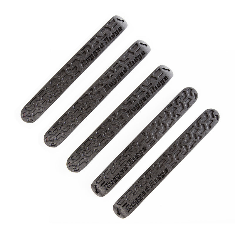 Rugged Ridge Elite Dr Hndle Inserts Black Tread 4Dr 07-18 Jeep Wrangler JK - Black Ops Auto Works