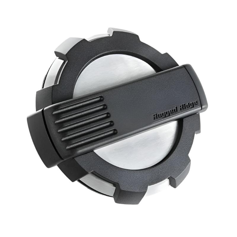 Rugged Ridge Elite Fuel Door Non-Lock Brushed Alum 07-18 Jeep Wrangler JK - Black Ops Auto Works