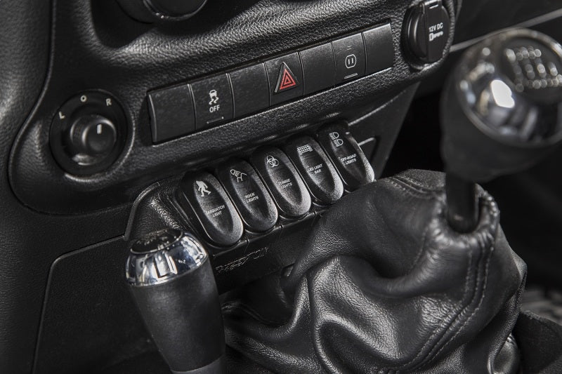 Rugged Ridge Etched Lower 5 Switch Panel Kit 11-18 JK - Black Ops Auto Works