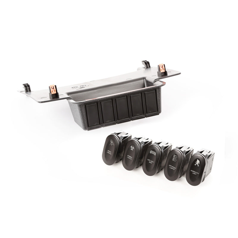 Rugged Ridge Etched Lower 5 Switch Panel Kit 11-18 JK - Black Ops Auto Works