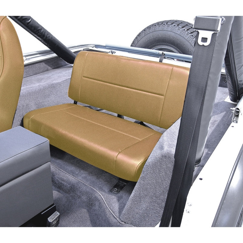 Rugged Ridge Fixed Rear Seat Tan 55-95 Jeep CJ / Jeep Wrangler - Black Ops Auto Works
