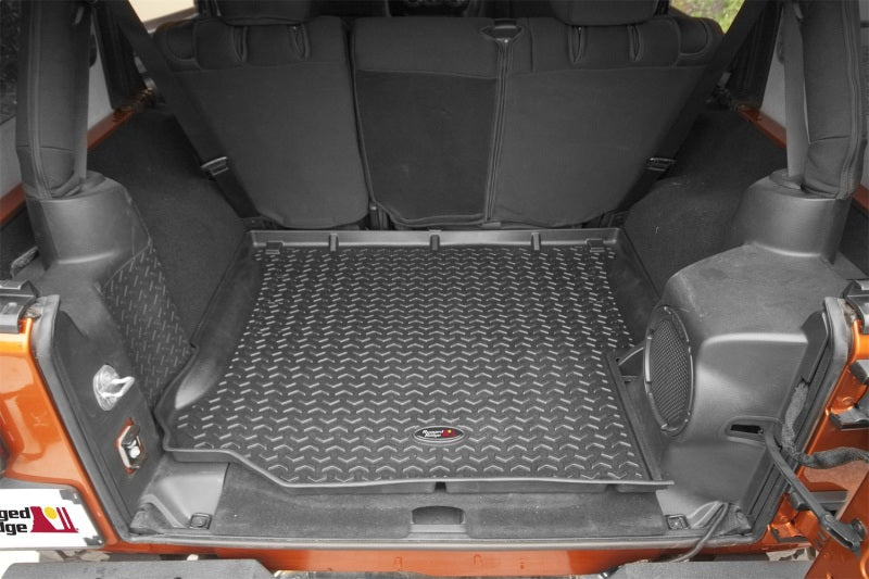Rugged Ridge Floor Liner Cargo Black 2007-2018 Jeep Wrangler Unlimited JK 4 Dr - Black Ops Auto Works