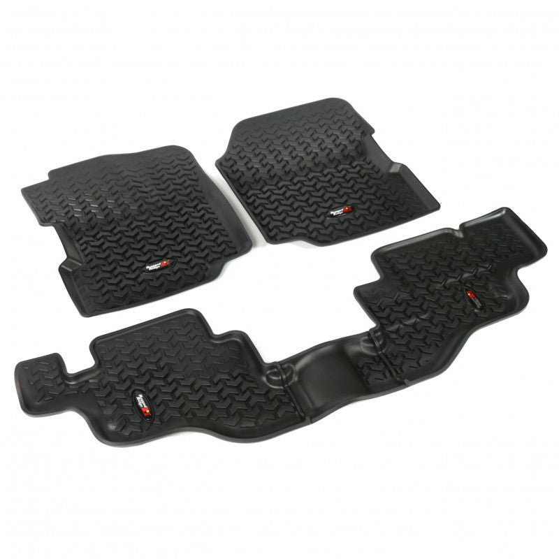 Rugged Ridge Floor Liner Front/Rear Black 1976-1986 Jeep CJ-7 / Jeep Wrangler 87-95 / YJ - Black Ops Auto Works