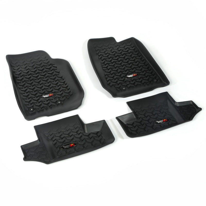 Rugged Ridge Floor Liner Front/Rear Black 2007-2018 Jeep Wrangler JK 2 Dr - Black Ops Auto Works