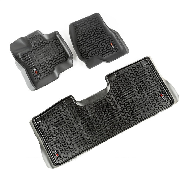 Rugged Ridge Floor Liner Front/Rear Black 2015-2017 Ford F-150 / Raptor - Black Ops Auto Works