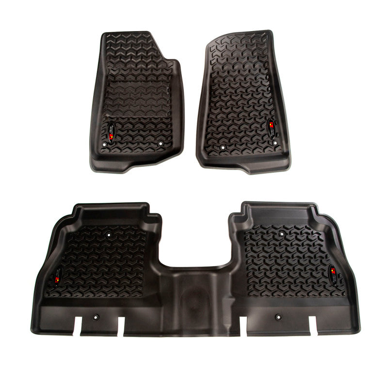 Rugged Ridge Floor Liner Front/Rear Black 2018-2020 Jeep Wrangler JL 4 Dr - Black Ops Auto Works