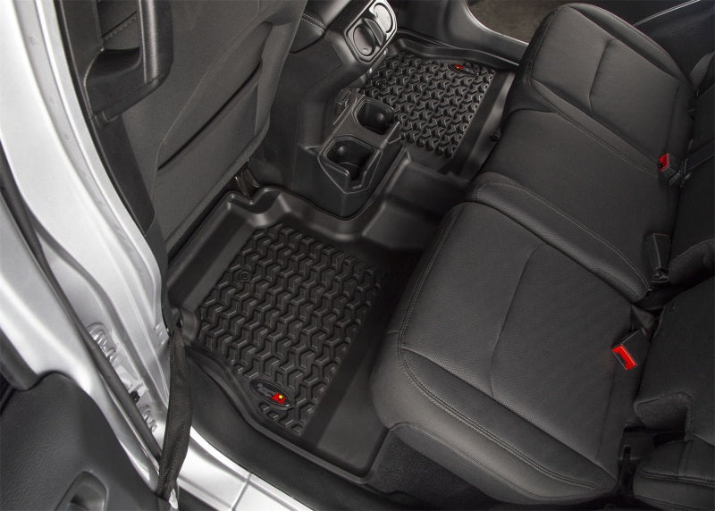 Rugged Ridge Floor Liner Front/Rear/Cargo Black 18-21 Jeep Wrangler JL 4 Dr (Excl. 4XE Models) - Black Ops Auto Works