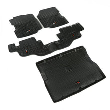 Load image into Gallery viewer, Rugged Ridge Floor Liner Front/Rear/Cargo Black 1976-1995 Jeep Wrangler / CJ - Black Ops Auto Works