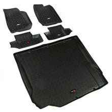 Load image into Gallery viewer, Rugged Ridge Floor Liner Front/Rear/Cargo Black 2007-2010 Jeep Wrangler JK 2 Dr - Black Ops Auto Works