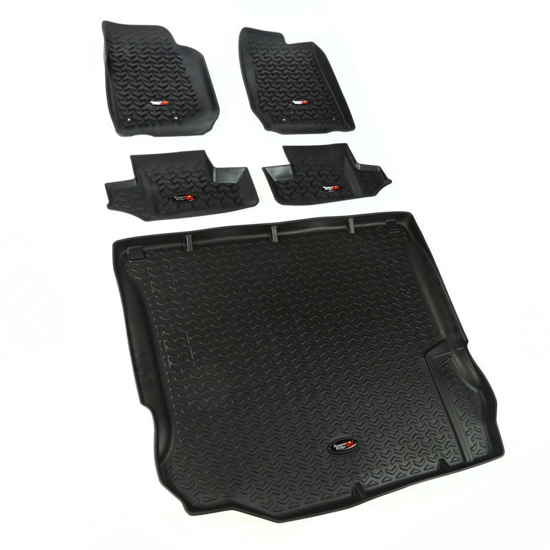 Rugged Ridge Floor Liner Front/Rear/Cargo Black 2011-2018 Jeep Wrangler JK 2 Dr - Black Ops Auto Works
