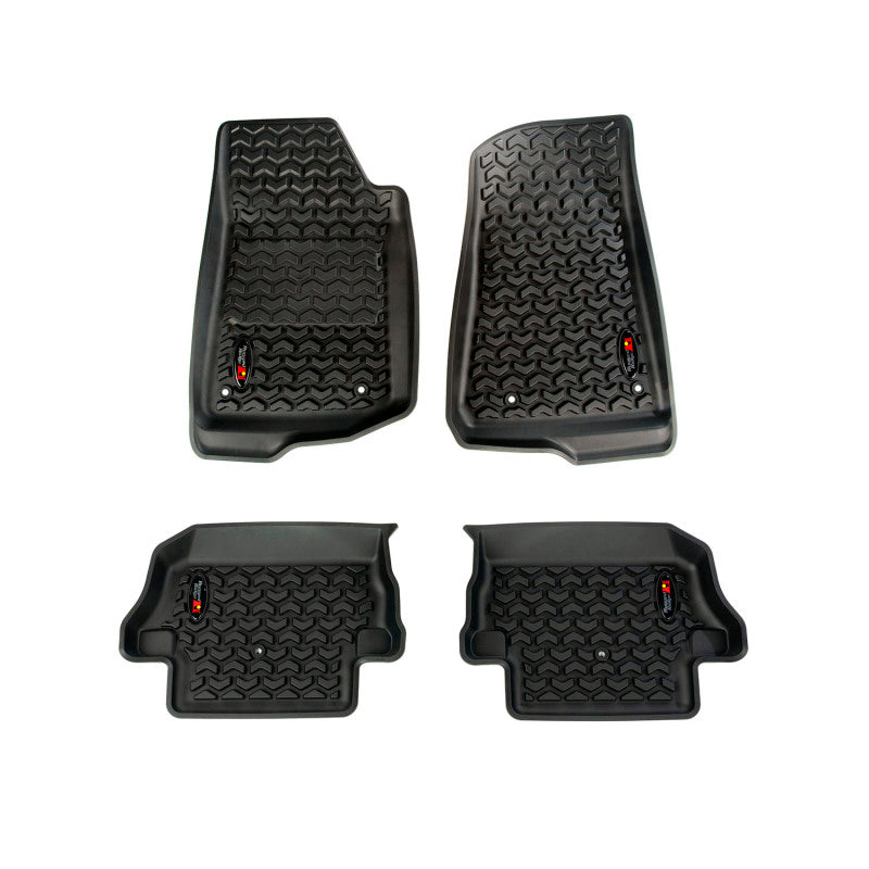 Rugged Ridge Floor Liner Kit Black F/R 18-20 Jeep Wrangler JL 2Dr - Black Ops Auto Works