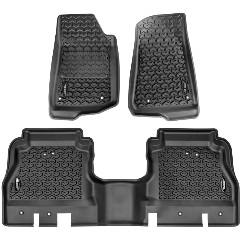 Rugged Ridge Floor Liner Kit Black F/R 20-21 Jeep Gladiator (JT) - Black Ops Auto Works