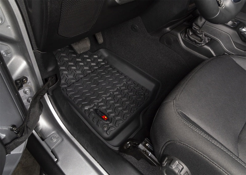 Rugged Ridge Floor Liner Kit Black F/R/Full Cargo 18-20 Jeep Wrangler JL 2Dr - Black Ops Auto Works