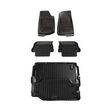 Load image into Gallery viewer, Rugged Ridge Floor Liner Kit Black F/R/Full Cargo 18-20 Jeep Wrangler JL 2Dr - Black Ops Auto Works