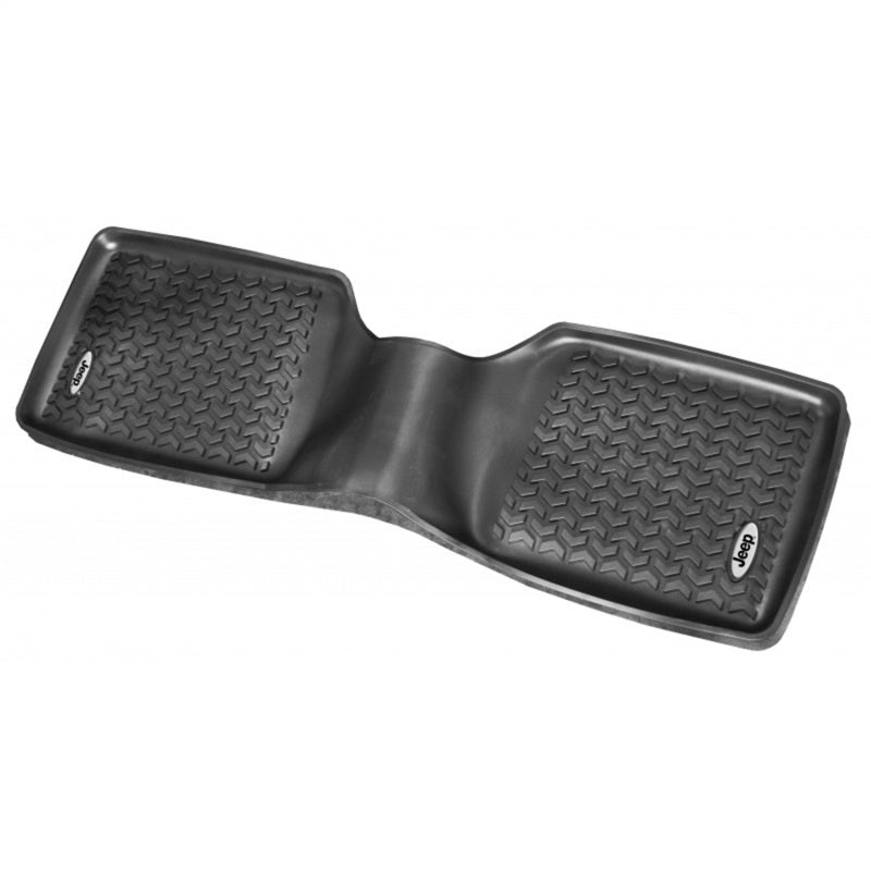 Rugged Ridge Floor Liner Rear Black 1984-2001 Jeep Logo Cherokee XJ - Black Ops Auto Works