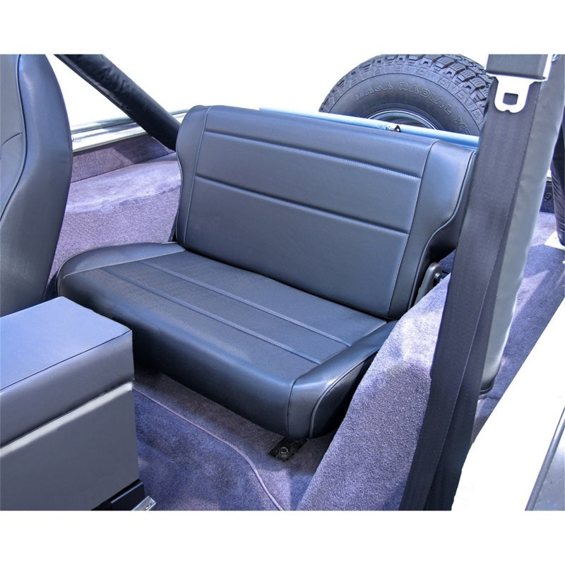 Rugged Ridge Fold & Tumble Rear Seat Black 76-86 Jeep CJ7/Laredo/Renegade - Black Ops Auto Works