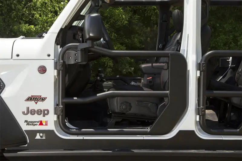 Rugged Ridge Fortis Front Tube Doors with Mirrors 18-23 Jeep Wrangler JL/JT - Black Ops Auto Works