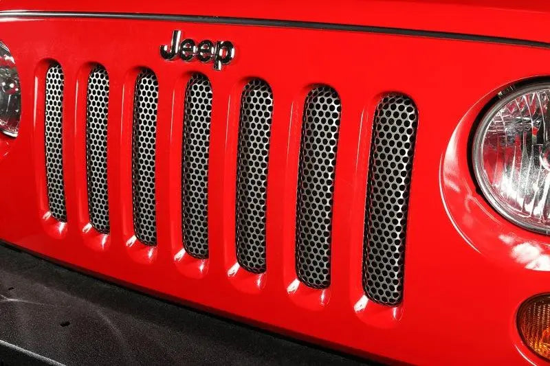 Rugged Ridge Grille Insert Satin Stainless 07-18 Jeep Wrangler - Black Ops Auto Works