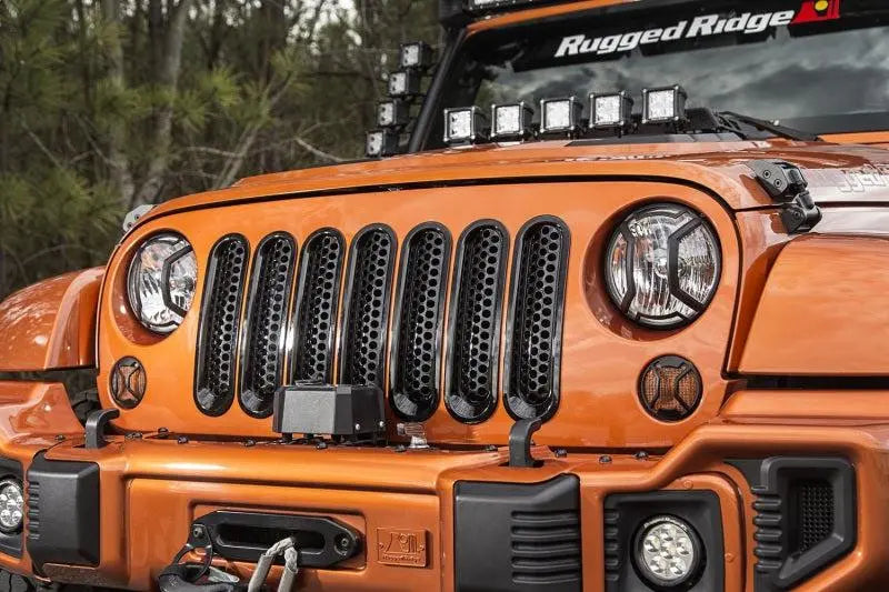 Rugged Ridge Grille Inserts Perforated 07-18 Jeep Wrangler - Black Ops Auto Works