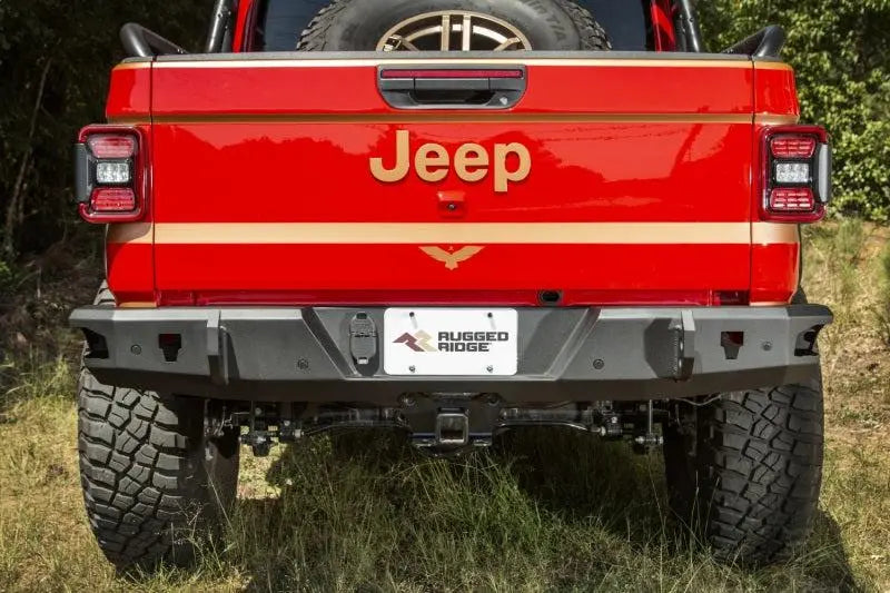 Rugged Ridge HD Bumper Rear 20-21 Jeep Gladiator JT - Black Ops Auto Works