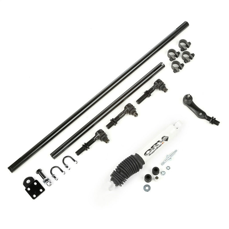 Rugged Ridge HD Steering Kit W/ Damper 84-06 Jeep XJ ZJ TJ - Black Ops Auto Works