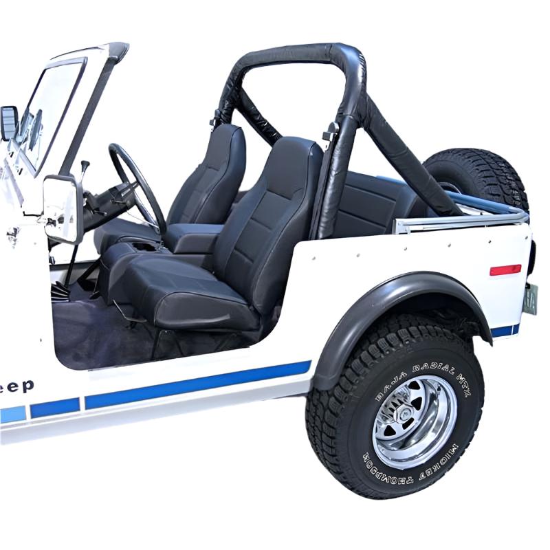 Rugged Ridge High-Back Front Seat Non-Recline Black 76-02 CJ&Wrangl - Black Ops Auto Works