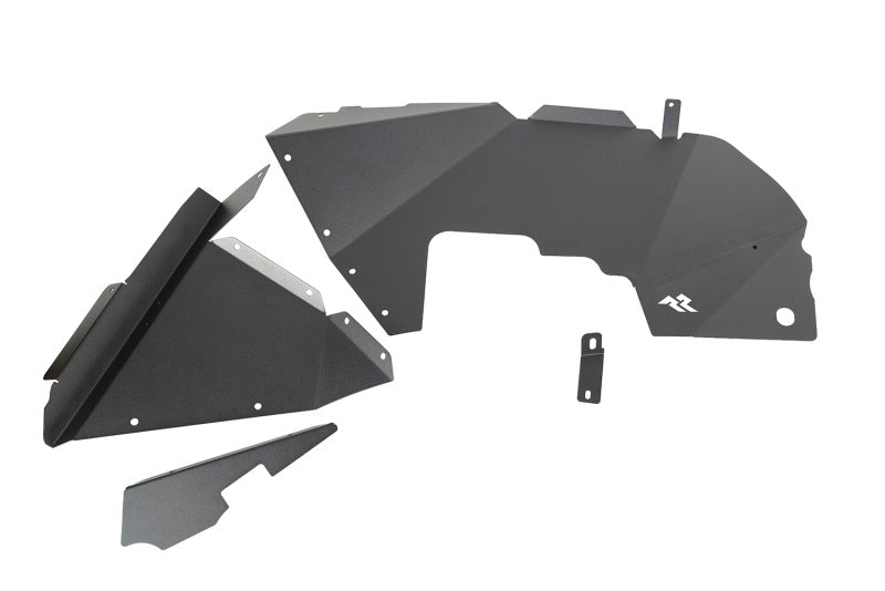 Rugged Ridge Inner Fender Liners Frnt Aluminum Black 18-20 Jeep Wrangler JL - Black Ops Auto Works