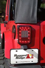 Load image into Gallery viewer, Rugged Ridge Led Tail Light Set Smoke 07-18 Jeep Wrangler - Black Ops Auto Works