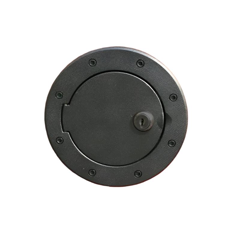 Rugged Ridge Locking Gas Cap Door Black Alum 07-18 Jeep Wrangler JK - Black Ops Auto Works