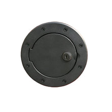 Load image into Gallery viewer, Rugged Ridge Locking Gas Cap Door Black Alum 07-18 Jeep Wrangler JK - Black Ops Auto Works