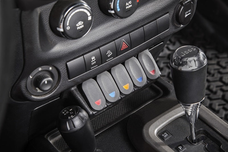 Rugged Ridge Lower Console Switch Panel 11-18 Jeep Wrangler JK/JKU - Black Ops Auto Works